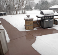 Heated patio and sidewalks